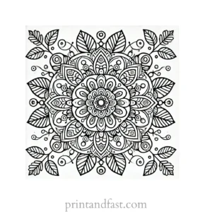 mandala coloring page minimal35