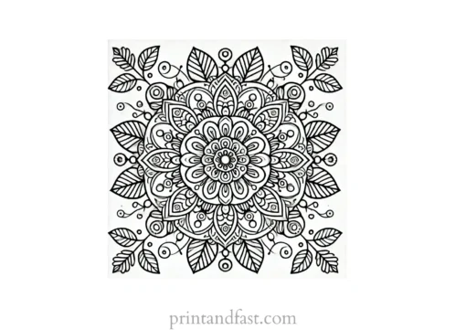 mandala coloring page minimal35