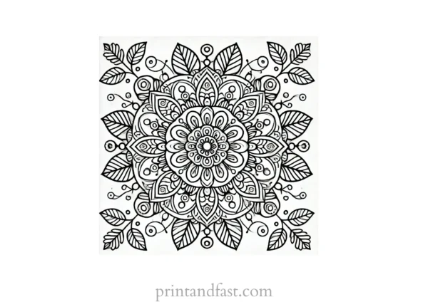 mandala coloring page minimal35