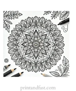 mandala coloring page minimal36