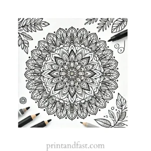 mandala coloring page minimal36