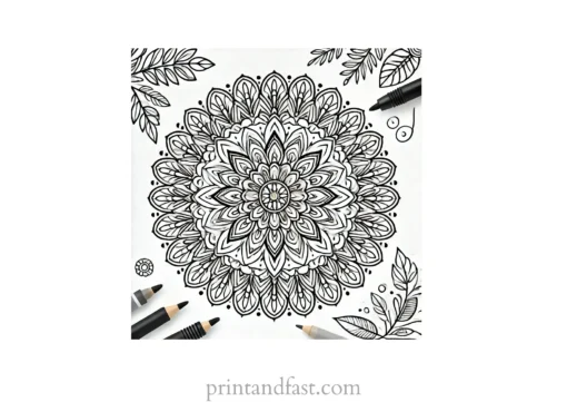 mandala coloring page minimal36