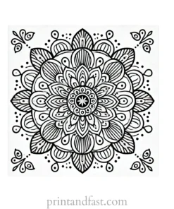 mandala coloring page minimal37