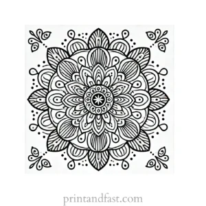 mandala coloring page minimal37