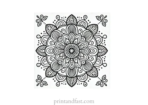 mandala coloring page minimal37