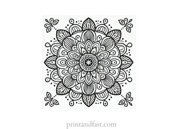 mandala coloring page minimal37