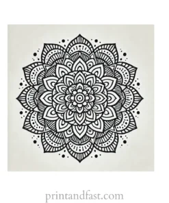 mandala coloring page minimal38