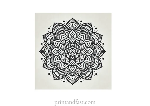 mandala coloring page minimal38