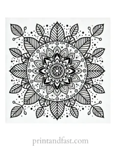 mandala coloring page minimal39