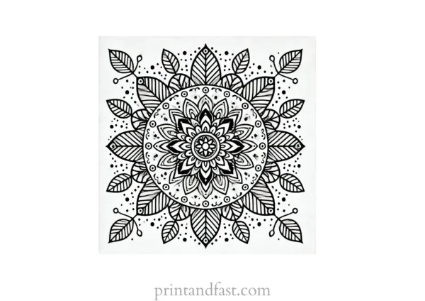 mandala coloring page minimal39