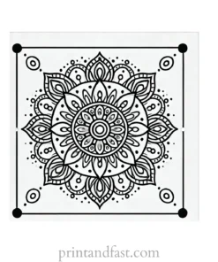 mandala coloring page minimal4