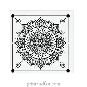 mandala coloring page minimal4