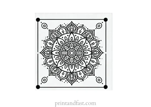 mandala coloring page minimal4