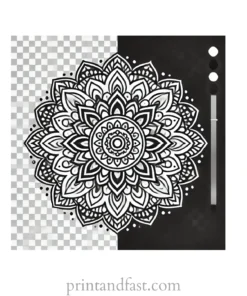 mandala coloring page minimal40