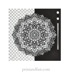 mandala coloring page minimal40