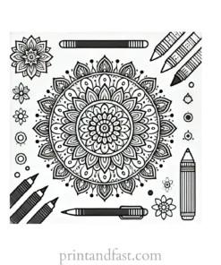 mandala coloring page minimal41