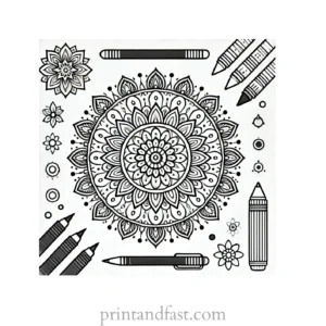 mandala coloring page minimal41