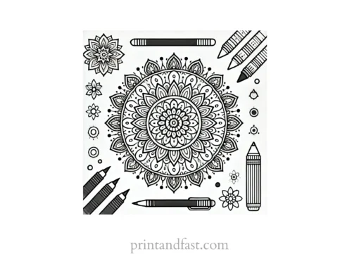 mandala coloring page minimal41