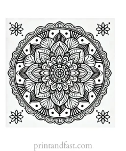 mandala coloring page minimal42