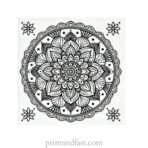 mandala coloring page minimal42