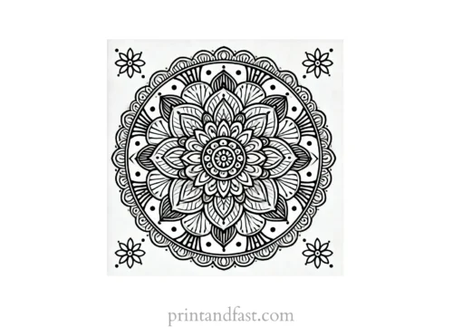 mandala coloring page minimal42