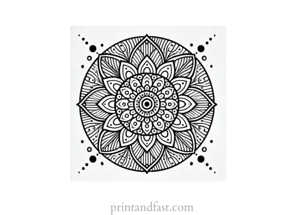 mandala coloring page minimal43