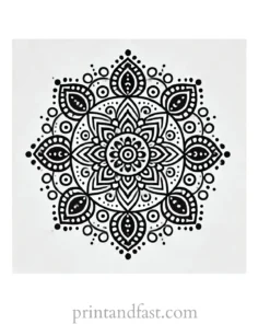 mandala coloring page minimal44