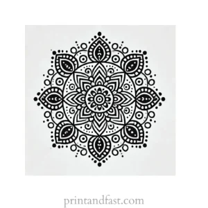 mandala coloring page minimal44