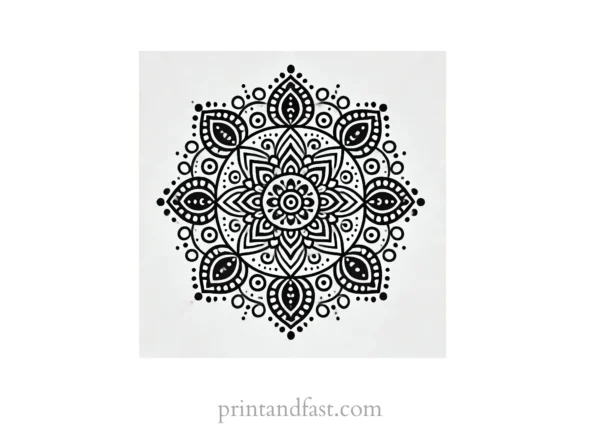 mandala coloring page minimal44