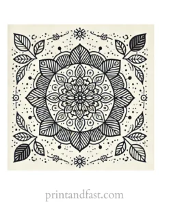 mandala coloring page minimal45