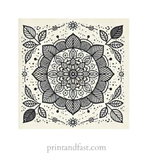 mandala coloring page minimal45