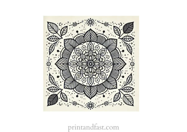 mandala coloring page minimal45