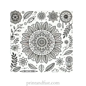 mandala coloring page minimal46