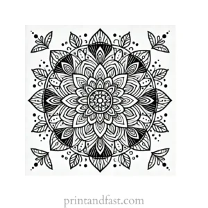 mandala coloring page minimal47