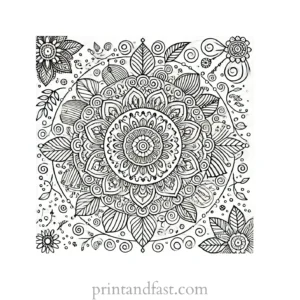 mandala coloring page minimal48