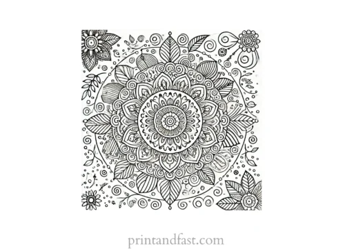 mandala coloring page minimal48