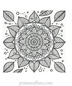 mandala coloring page minimal49