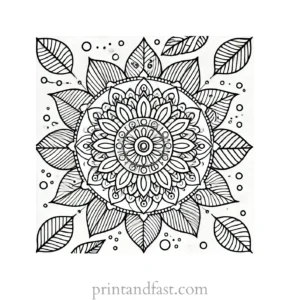 mandala coloring page minimal49