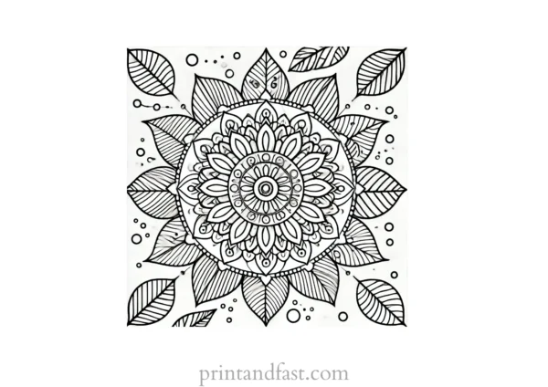 mandala coloring page minimal49