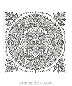 mandala coloring page minimal5