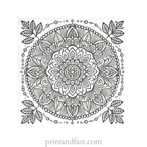 mandala coloring page minimal5