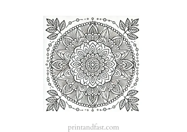 mandala coloring page minimal5