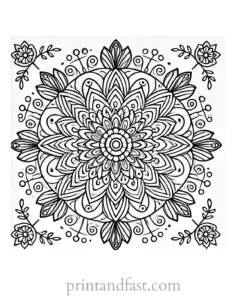 mandala coloring page minimal50