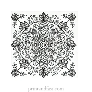 mandala coloring page minimal50