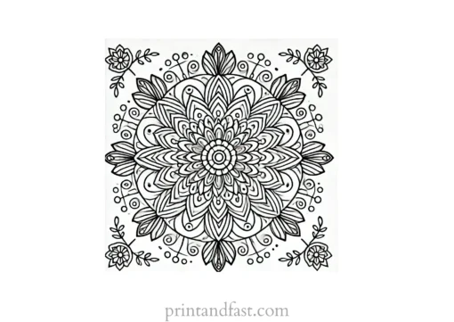 mandala coloring page minimal50