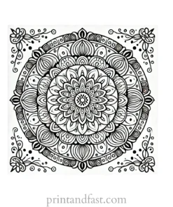 mandala coloring page minimal51