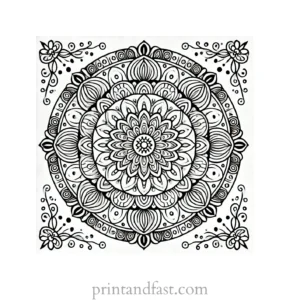 mandala coloring page minimal51