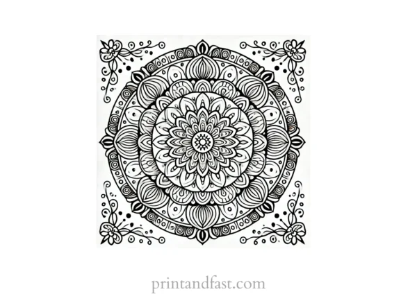 mandala coloring page minimal51