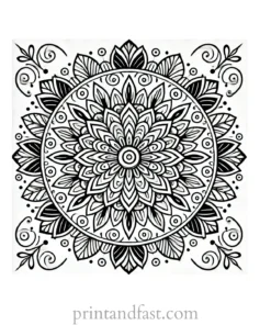 mandala coloring page minimal52