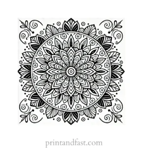 mandala coloring page minimal52